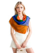 PoeticEHome Cashmere Scarf Wrap 36"x36" - Featherlight & Wrinkle-Free Artistic Square Shawl for Travel & Office, Gift Ready - color: Burgo Marina at Bordighera - 36"