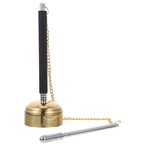 Milisten Flexible Chime Buddhist Supply Temple Instrument 5.90X1.96X1.96In Hand Bell for Meditation Spirituality Practitioners Portable Clear Sound Ritual Utensil