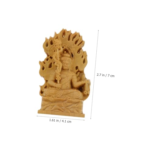 Ciieeo Acalanatha Statue Hand Carved Wood Sculpture for Home and Garden Decoration for Living Room Meditation Space and Studio Promotes