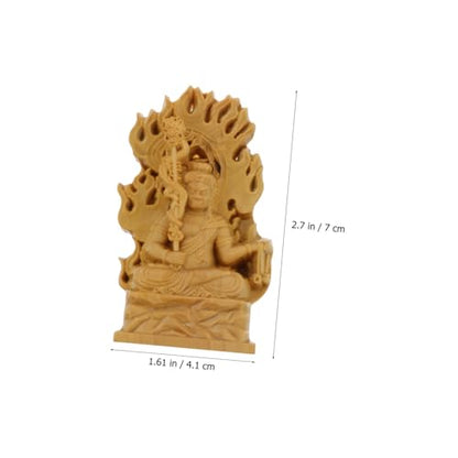 Ciieeo Acalanatha Statue Hand Carved Wood Sculpture for Home and Garden Decoration for Living Room Meditation Space and Studio Promotes
