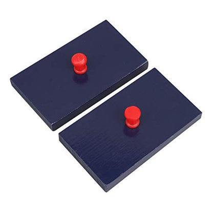 2PCS Rhythm Band Instrument Wooden Sand Board Percussion Wooden Sand Block Blue