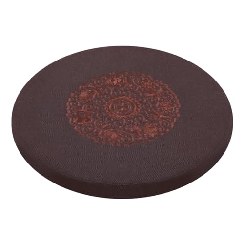 Round Meditation Cushion Mat Set with Washable Premium Cotton Linen Cover, Larger Thick Yoga Mat Bolster Floor Pillows Seating for Adults Upgraded Meditation Accesso coffee-70 * 4cm - color: Coffee