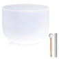 440HZ 8 Inch Frosted Quartz(F) Note Heart Chakra Frosted Quartz Crystal Singing Bowl Dispensing Free Mallet And O-ring for Sound Healing Meditation Experience The Beautiful Sounds of Nature - size: 440HZ 8-inch