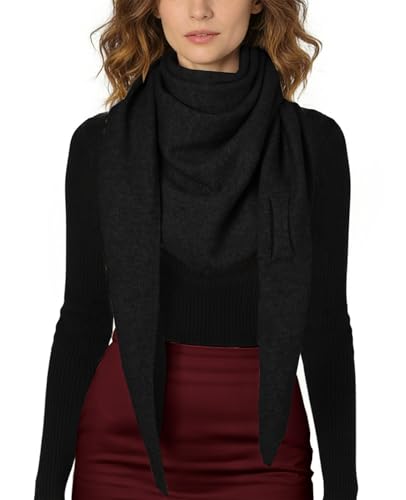 Women's Pashmina Shawl Wraps for Evening Dresses Wedding Bridal Open Front Poncho Cape Soft Large Scarf - color: Black