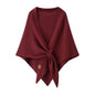 Women Pashmina Shawl Wraps Knitted Shawls and Wraps Cardigan Cape Wool Cashmere Shoulder Top Sweater Shawl Scarf - color: Wine Red