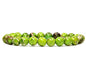 Angelstones Handmade Natural Healing Gemstone 8mm Round Beads Stretch Crystal Bracelet 7 Inch Unisex - color: Green Sea Sediment Jasper