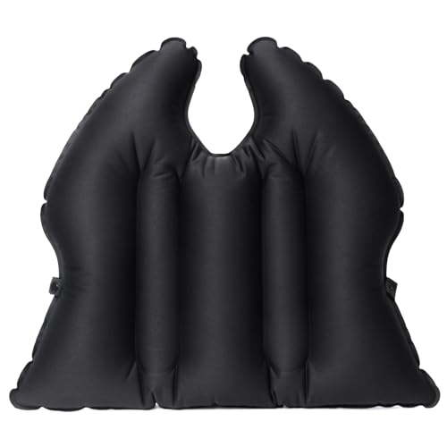 DAWNTREES 2-in-1 Inflatable Seat Cushion & Lumbar Support – Lightweight & Waterproof – Portable Air Cushion for Office Chair, Car, Travel, Camping – Black - size: 1 PACK