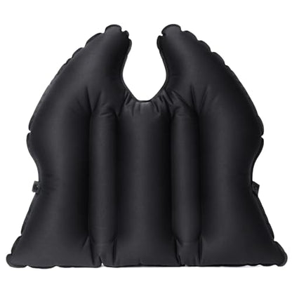 DAWNTREES 2-in-1 Inflatable Seat Cushion & Lumbar Support – Lightweight & Waterproof – Portable Air Cushion for Office Chair, Car, Travel, Camping – Black - size: 1 PACK