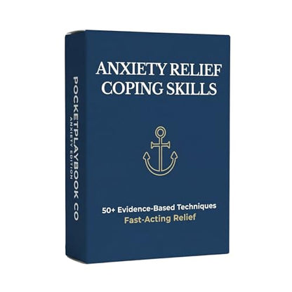 Anxiety Relief Coping Skills Cards — 55 Evidence-Based Techniques for Fast-Acting Relief | DBT, CBT & Grounding Tools for Anxiety, Stress & Overwhelm.