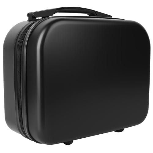 Portable Makeup Case 14inch Cosmetic Case Travel Toiletry Hand Luggage Carrying Case - color: BLACK