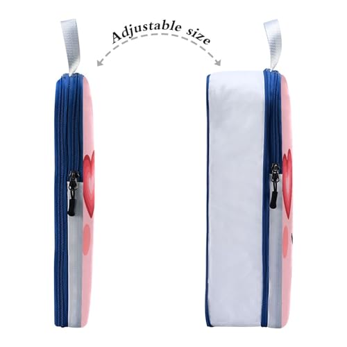 Reusable 3 Piecing Packing Travel Bag Polyester Closet Organizer Bag, Heart Eyes Love Look (3 Set) - color: Heart Eyes Love Look