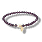 Morchic 4mm Natural Gemstone Beads Stretch Bracelet for Women, With Freshwater Pearls, Energy Gem Birthday Gift for Her 7.2” - color: Garnet