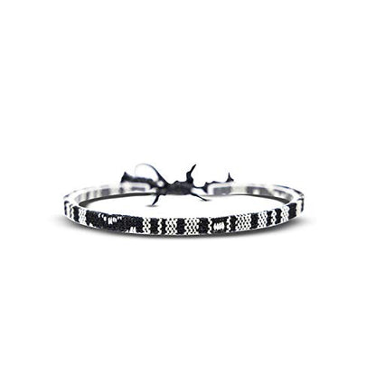 Made by Nami 2 Pcs Boho Surfer Bracelets for Men and Women Waterproof and Adjustable Beach Bracelets for Men and Women Set of 2 Beaded & Braided - color: Lava-Beads & Black