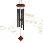 Small Wind Chimes for Outside, Wind Chimes Outdoor with 6 Tuned Tubes, Memorial WindChimes for Garden, Patio and Home - size: 26" BK