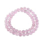 14in Agate Wrap Bracelet for Women Men Natural Round Beaded Agates Stone Healing Stretch Bracelets Elastic Handmade Polished Gemstone Beads Bracelet - color: Pink Quartz, size: 8mm Beads