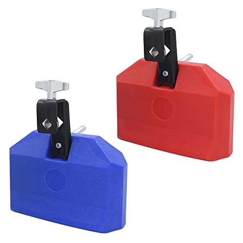 5“ Jam Block Musical Percussion Instrument Plastic Latin Drum Instrument (Red)