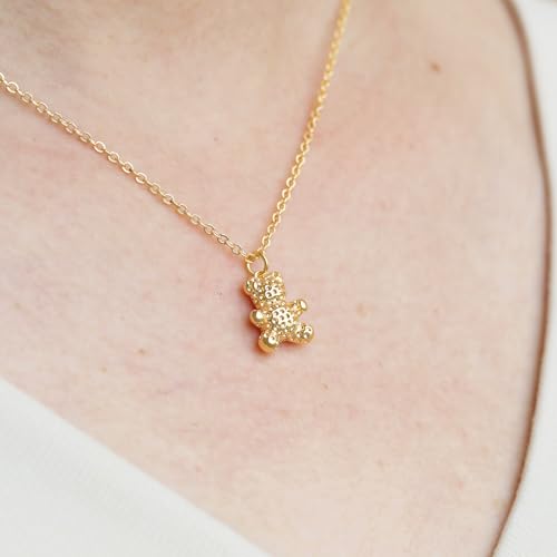 Golden Necklace for Women Virgin Mary Angel Butterfly Necklace Sister New Mom Friendship Necklace Birthday Christmas Gift - style: Bear