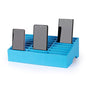 24-Grid Wooden Cell Phone Holder Desktop Organizer Storage Box for Classroom Office (Blue 24-Grid) - size: Blue 24-Grid