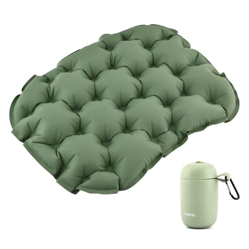 Inflatable Seat Cushion, Pump Up Lightweight Portable Airplane Seats Pad, Waterproof Chair Pad,Pressure Relief Seat Cushion for Long Flights Stadium Camping Office Trave