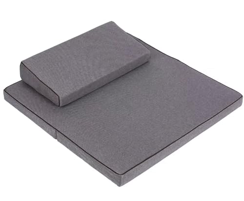 Portable Foldable Floor Cushion Made of Coconut Fiber and Linen, Square, Handmade, Meditation Mat, Large Meditation Cushion(Size:60x60cm(24x24inch),Color:Gray-2) - color: Gray-2, size: 60x60cm(24x24inch)
