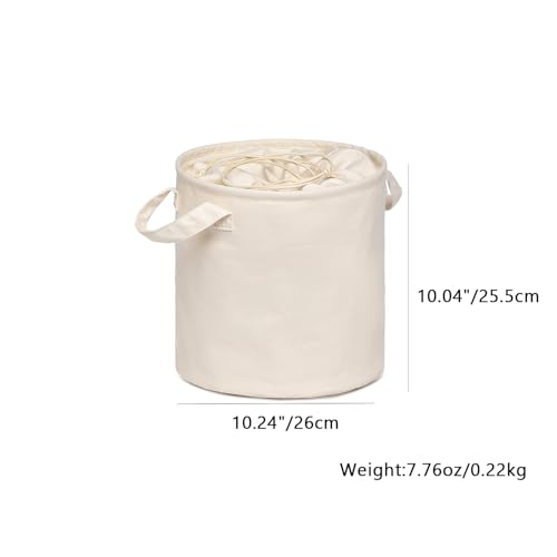 Foldable Storage Bins with Lids Cotton Canvas Rectangular Storage Box Ideal for Organization Lightweight and Durable (10.24 x 10.04) - size: 10.24 x 10.04"