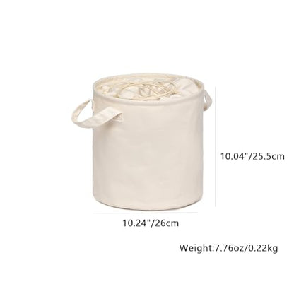 Foldable Storage Bins with Lids Cotton Canvas Rectangular Storage Box Ideal for Organization Lightweight and Durable (10.24 x 10.04) - size: 10.24 x 10.04"