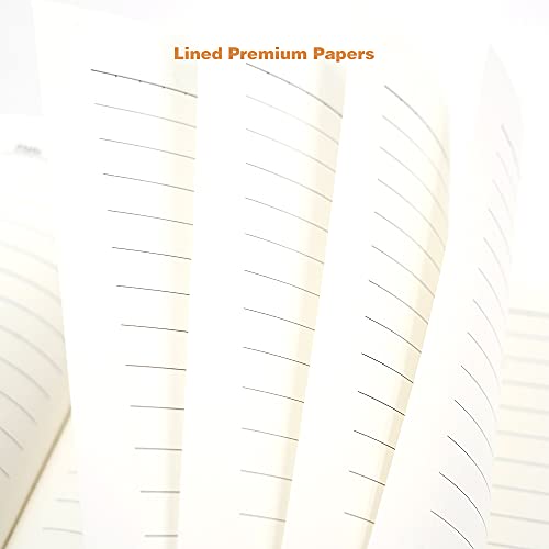 Large Thick Journal Notebook, Lined Papers, A4 8.4x11.4 inches, 416 Pages, Soft Faux Leather Cover (Brown, Ruled) - color: Brown, Ruled, 416Pages