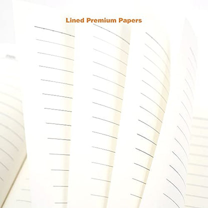 Large Thick Journal Notebook, Lined Papers, A4 8.4x11.4 inches, 416 Pages, Soft Faux Leather Cover (Brown, Ruled) - color: Brown, Ruled, 416Pages