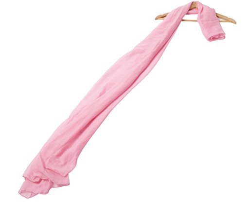 Women's Cotton Scarves Lady Light Soft Fashion Solid Scarf Wrap Shawl - color: Pink