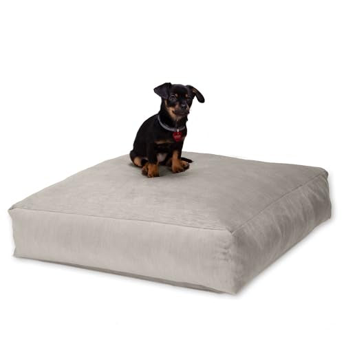 Jaxx Brio Large Décor Floor Pillow/Meditation Yoga Cushion, Plush Microvelvet, Dove Grey - color: Dove Grey