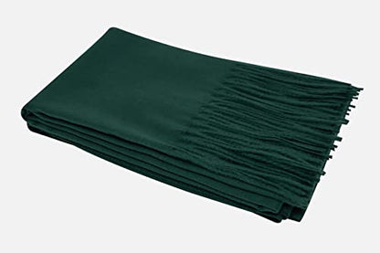 Ocomfly 100% Pashmina Scarf for Women - Premium Womens Scarves - Gift Boxed - Shawls or Wraps - Ultra Soft and Warm - color: Fern Green