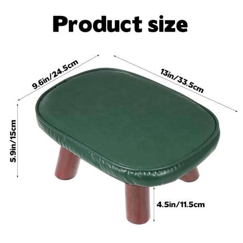 Prayer Kneeler with PU Leather Cushion, Wooden Prayer Bench with Solid Wood Legs, Thick Padded Kneeling Stool for Home Prayer & Meditation