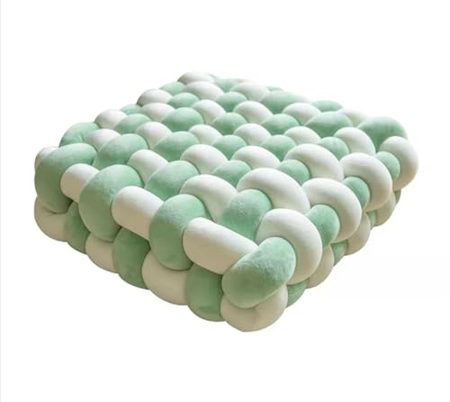 Large Knot Pillow Meditation Cushion Floor Cushions Sitting Funky Throw Pillows Chair Pillows Soft Pad Square Knotted Seat Cushions Home Decoration Living Room B(Size:40 * 40 * 12cm,Color:B) - color: B, size: 40 * 40 * 12cm