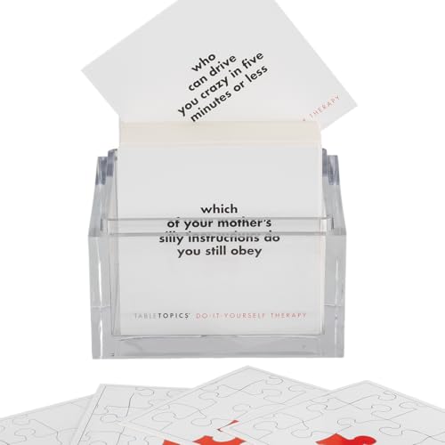 TableTopics Do-It-Yourself Therapy Question Card Game - 135 Entertaining Conversation Starter Cards for Adult Friends, Girls Night, Dinner Party, Getting to Know You Game