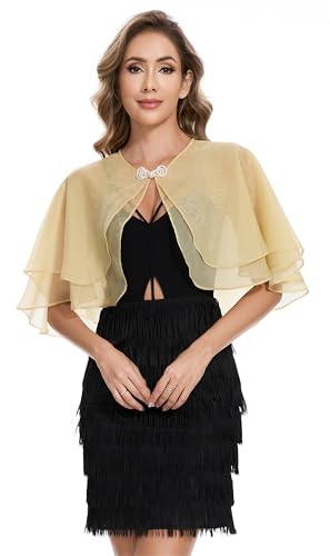 Women's Sheer Tencel Shawls and Wraps for Evening Dresses Soft Wedding Cape Lightweight Bridesmaid Scarves Cover Up - color: Yellow