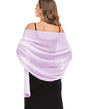 Shawls and Wraps for Evening Dresses Sheer Chiffon Women Elegant Soft Silky Wraps Wedding Bridal Scarf - color: Lavender, size: 79*18‘’