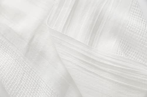 Jeelow Solid Color Scarf Wrap Shawl for Women Men – Soft Lightweight Head Scarf, All Season, Travel Beach Office Daily Wear - color: 100% Cotton White