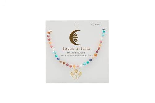 Lotus and Luna 3MM Necklace - size: Extended 20''-22'', style: Master Healer (Silver)