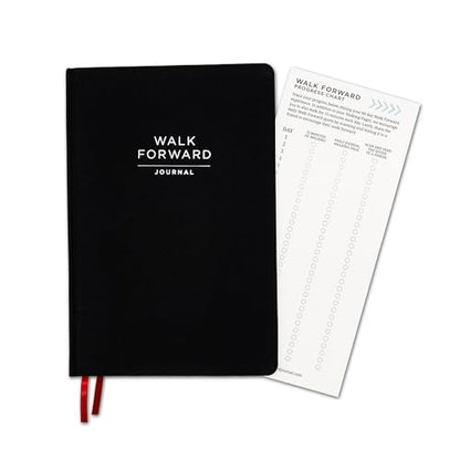 The Walk Forward Journal – (Black) A 60-Day Daily Journal for Spiritual, Emotional, and Personal Growth – Reflection, Mindfulness & Inspiration – Daily Affirmations and Goal-Setting – Undated Life Planner for Women & Men - color: Black