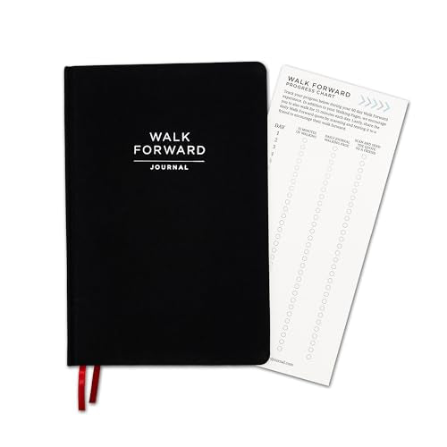 The Walk Forward Journal – (Black) A 60-Day Daily Journal for Spiritual, Emotional, and Personal Growth – Reflection, Mindfulness & Inspiration – Daily Affirmations and Goal-Setting – Undated Life Planner for Women & Men - color: Black