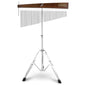 EASTROCK 36 Note Chimes Slant Style Musical Instruments Percussion Instrument European Ash Single-row Chime Bar Chimes Percussion Height-Adjustable Stand Silver - color: Silver