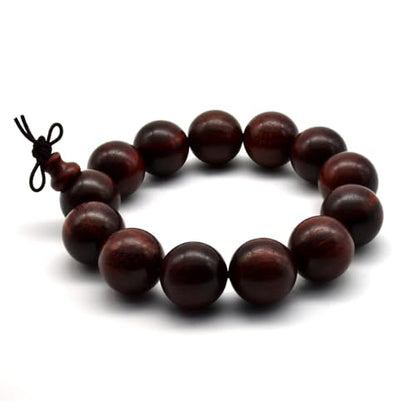 Zen Dear Unisex Natural African Blood Red Sandalwood Bracelet Prayer Beads Tibetan Buddhism Meditation Mala Bead Necklace Yoga