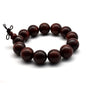 Zen Dear Unisex Natural African Blood Red Sandalwood Bracelet Prayer Beads Tibetan Buddhism Meditation Mala Bead Necklace Yoga