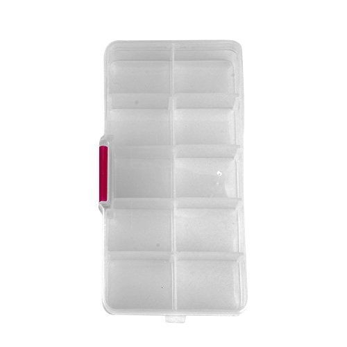Plastic Storage Container Transparent Storage Box with Adjustable Partition Can Hold Handicrafts Jewelry and Small Parts, Blue