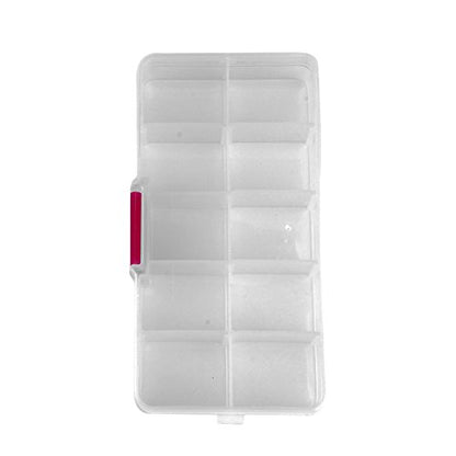 Plastic Storage Container Transparent Storage Box with Adjustable Partition Can Hold Handicrafts Jewelry and Small Parts, Blue