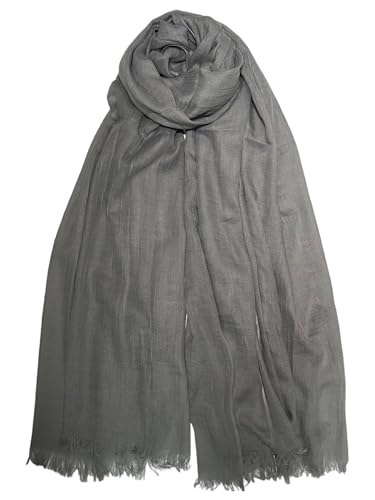 Women Scarf Summer Large Long Lightweight Beach Shawl Wrap Effortless Elegance Comfort - color: Light Grey - 3313