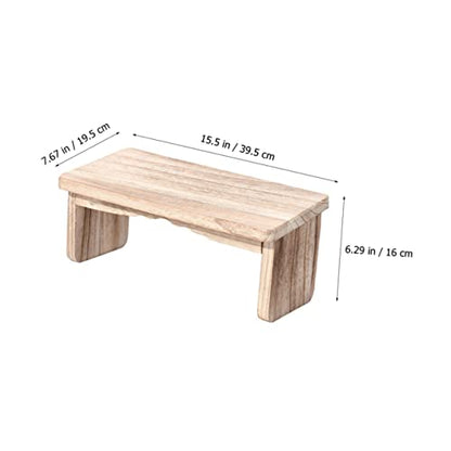 Kneel Sitting Stool Zen Meditation Bench Natural Wood Floor Cushion for Bedroom