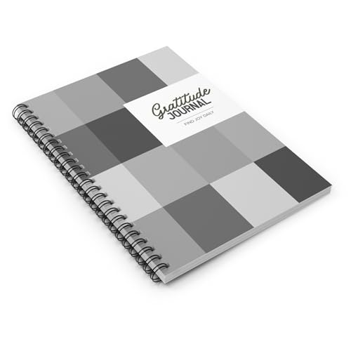 Spiral Gratitude Journal | Matte Geometric Notebook F