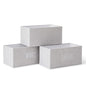RGI Home Decorative Storage Bins, Set of 3 Rectangular Greyboard Organizer Baskets for Nursery or Child's Room, Durable and Stylish, Each 12" L x 7" W x 5.5" H, Ideal for Toys and Essentials, Gray