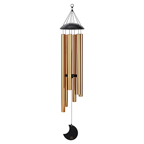 Moon Meditation Chimes for Relaxing Sound Healing, 2-YEAR WARRANTY - color: Bronze, size: Large, style: Set